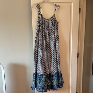 Blue and White Patterned Maxi Dress, never worn